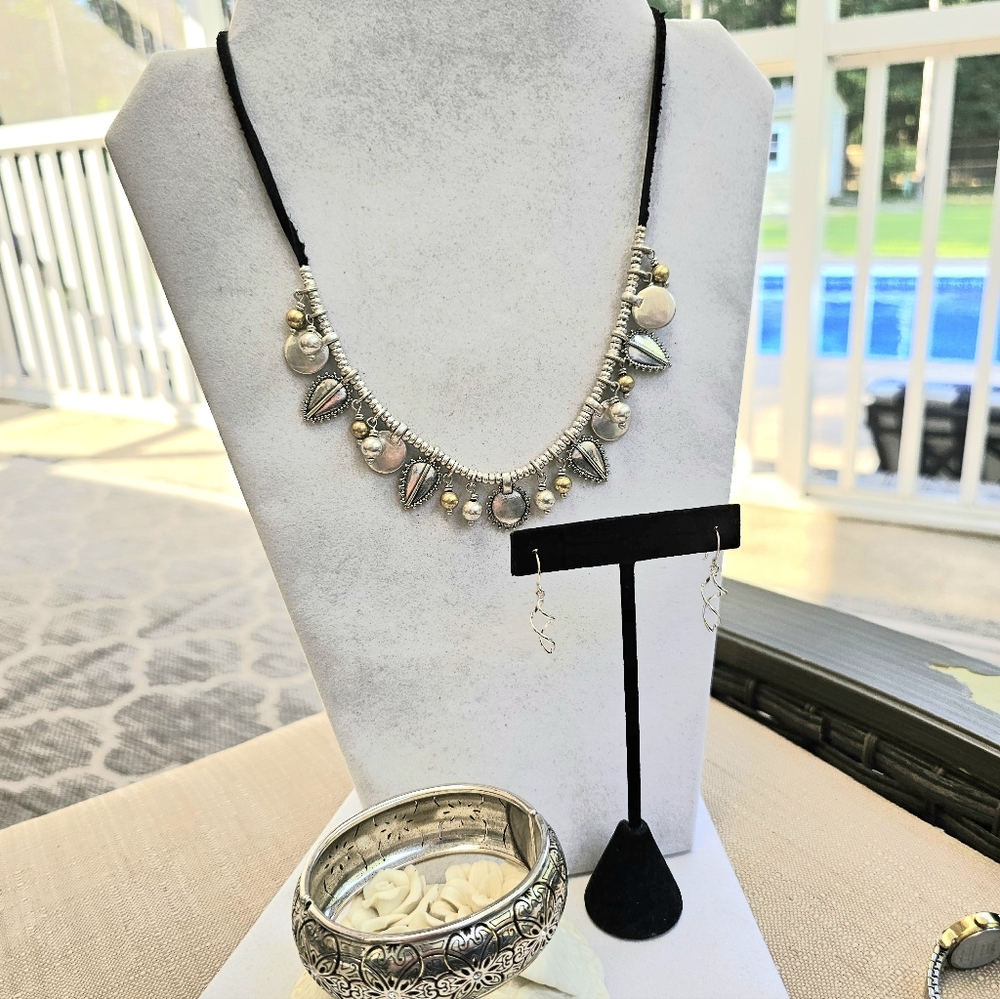 Lucky Brand, Brighton Florencia Cuff, 925 Earrings  SET!!! - Picture 2 of 13